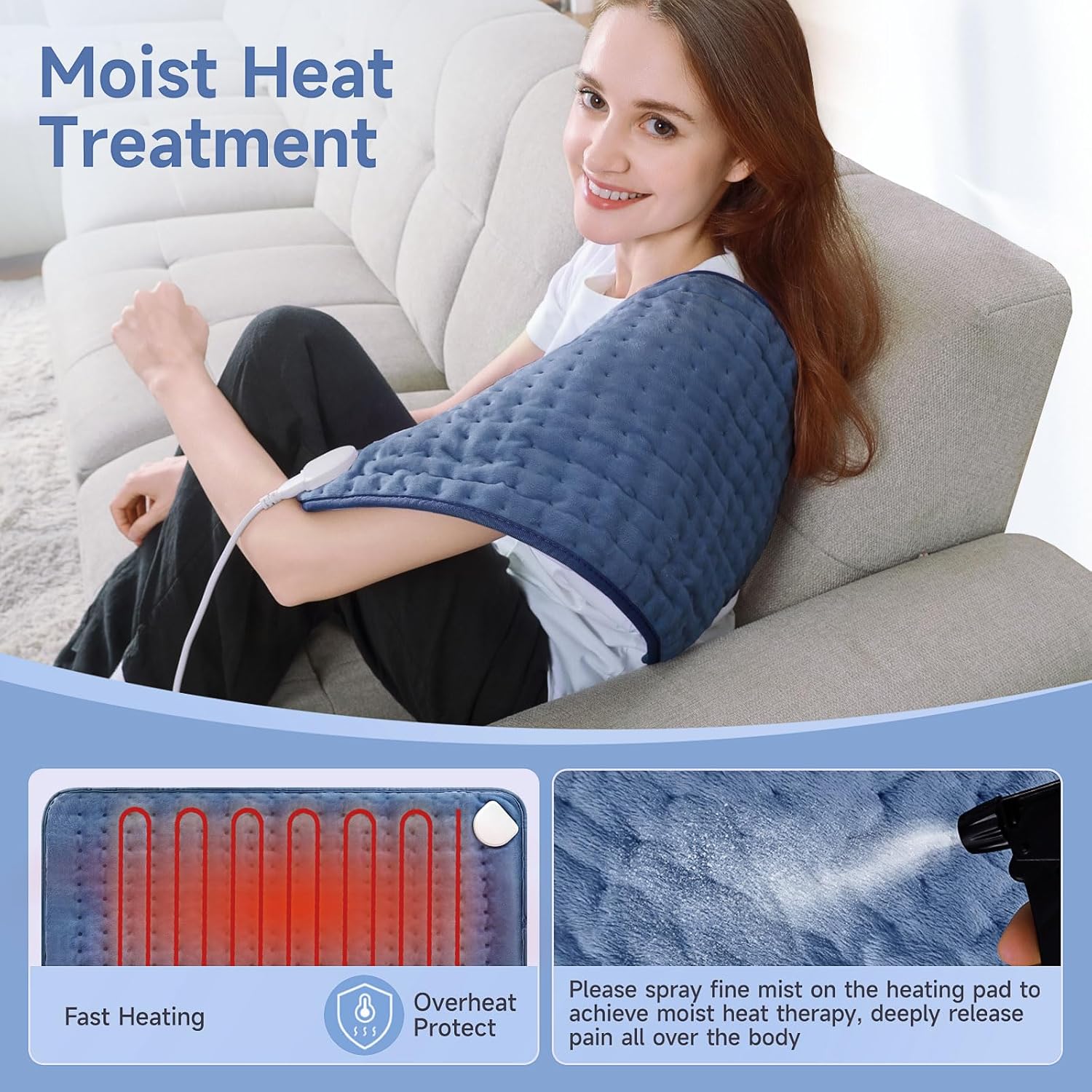 Detalle 2 de NBKLS Heating Pad for Back and Neck Pain
