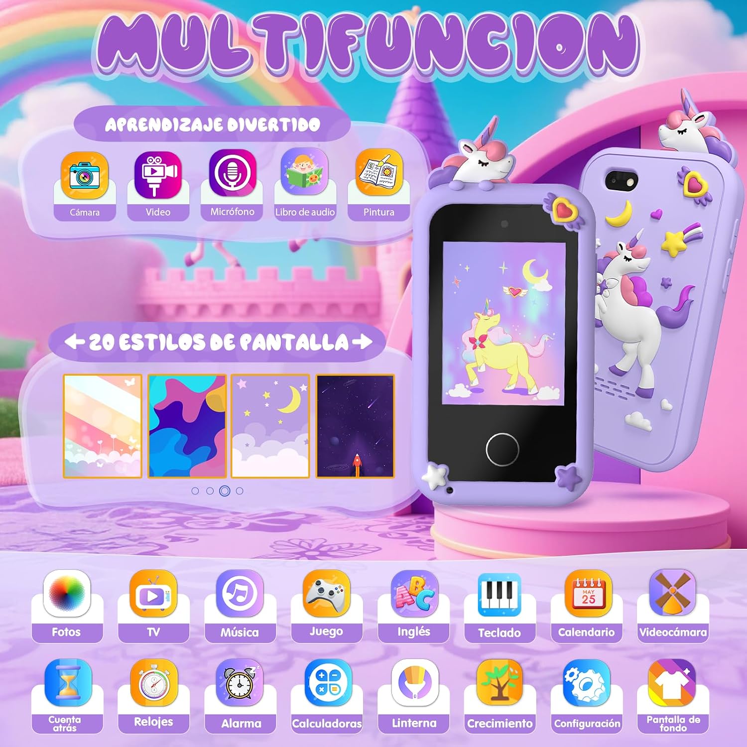 Thumbnail 1 de Kinder Smartphone Spielzeug mit Dualkamera