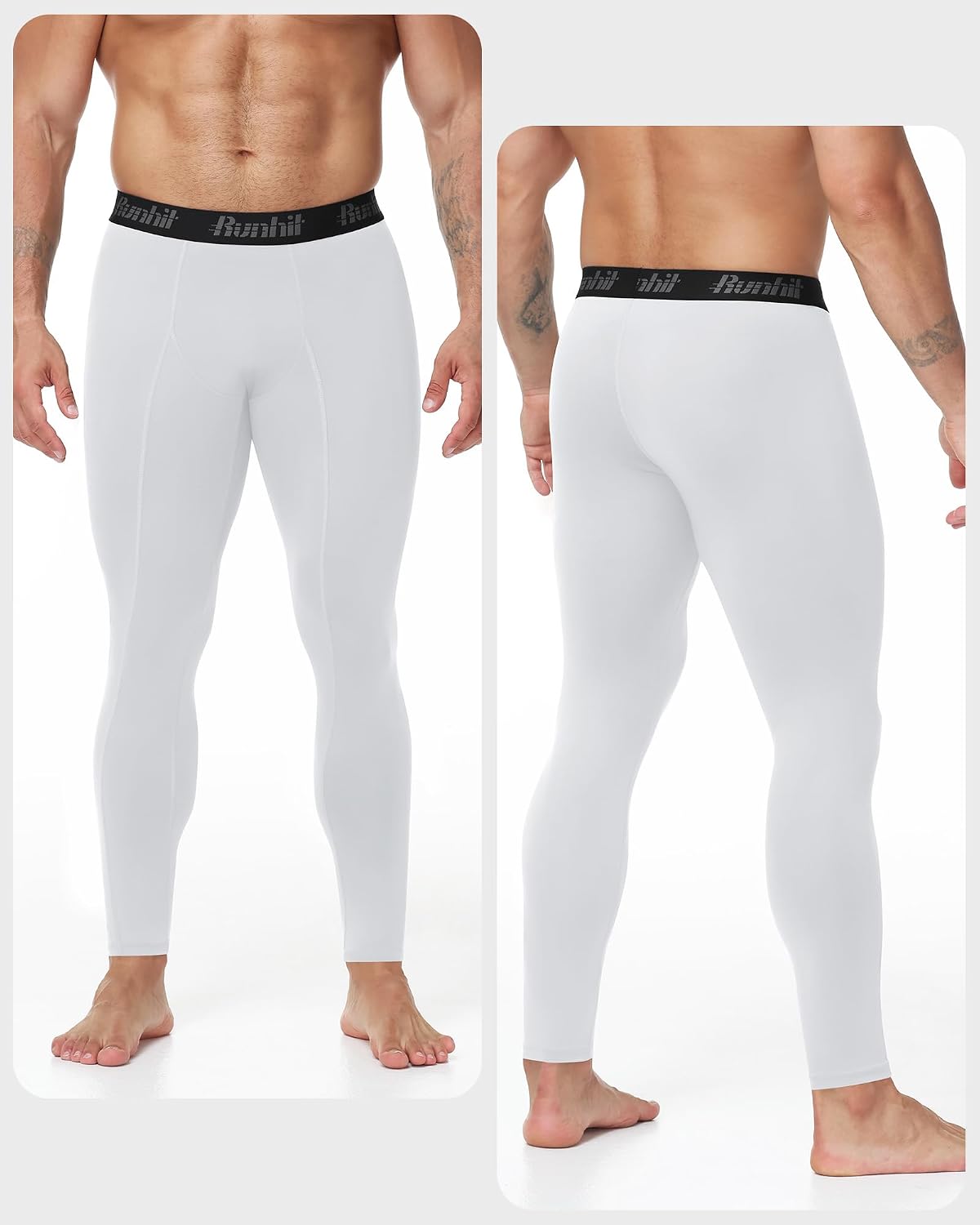 Detalle 2 de Runhit Kompressionshose Herren 3er Pack