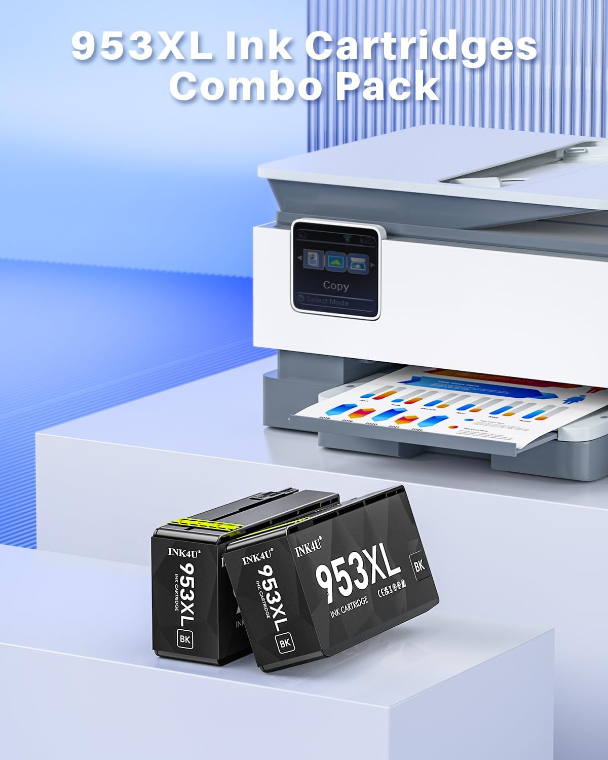Detalle de INK4U Cartucce 953XL Nero alta capacità (confezione da 2) compatibili con HP 953
