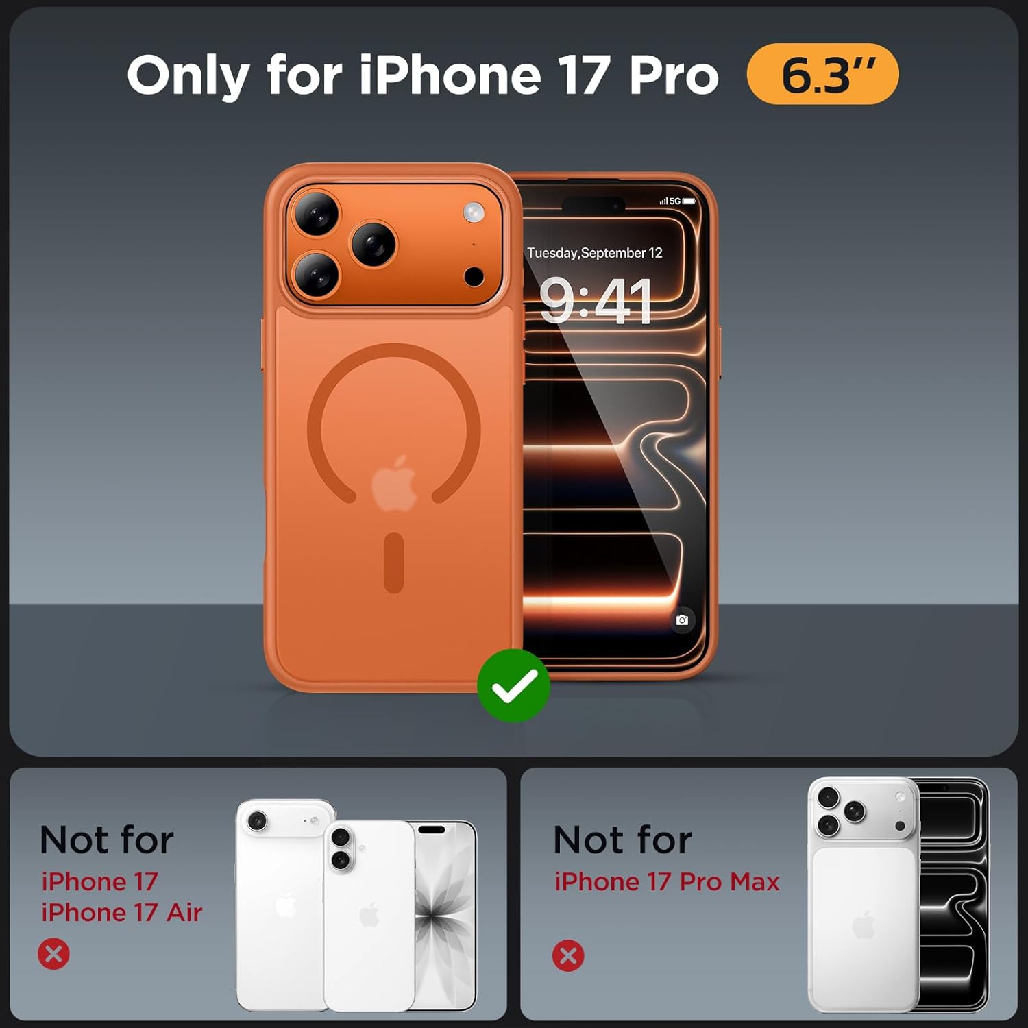 Detalle 2 de Miracase iPhone 17 Pro Magnetic Case 6.3"