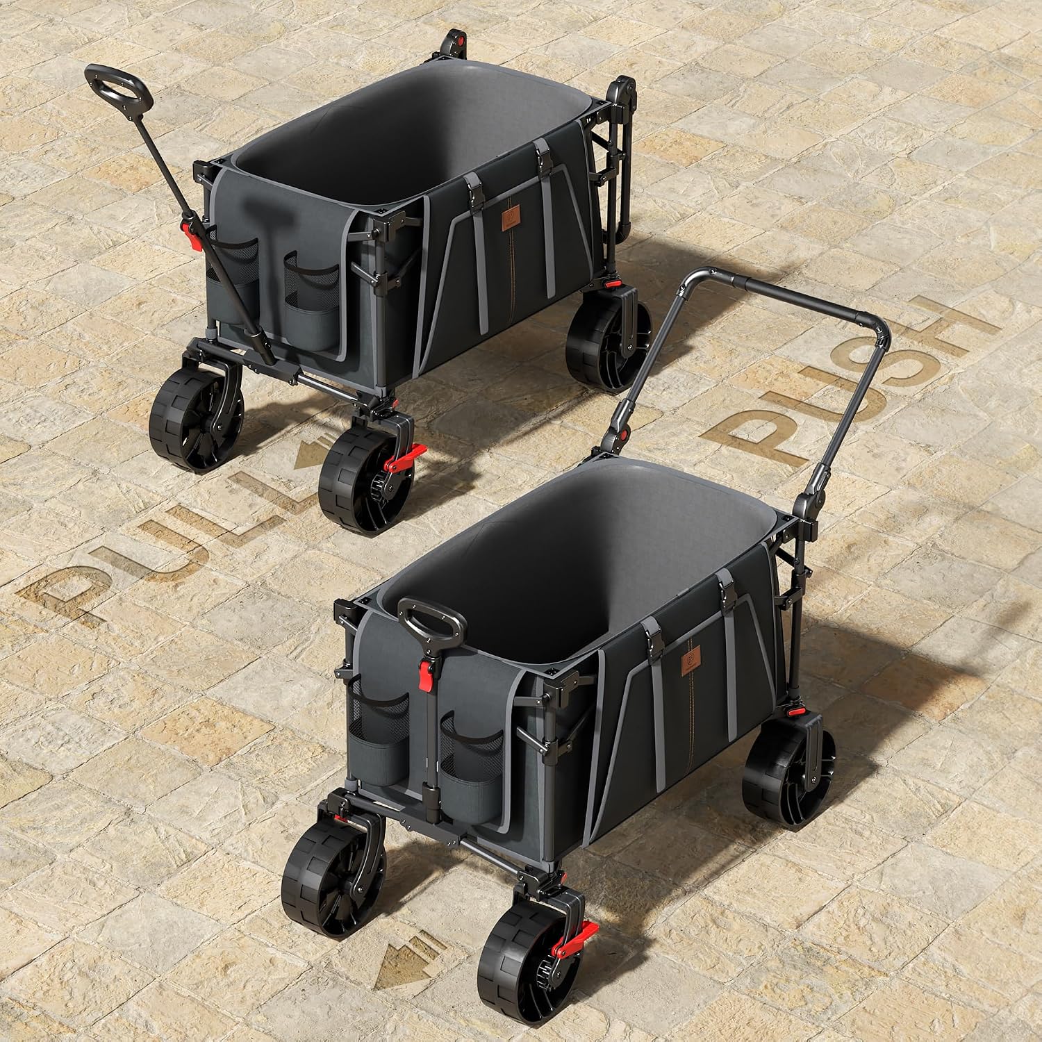 Thumbnail 4 de EVER ADVANCED 225L Festival Trolley on Wheels with Removable Canopy – a robust, high-capacity folding wagon for outdoor use