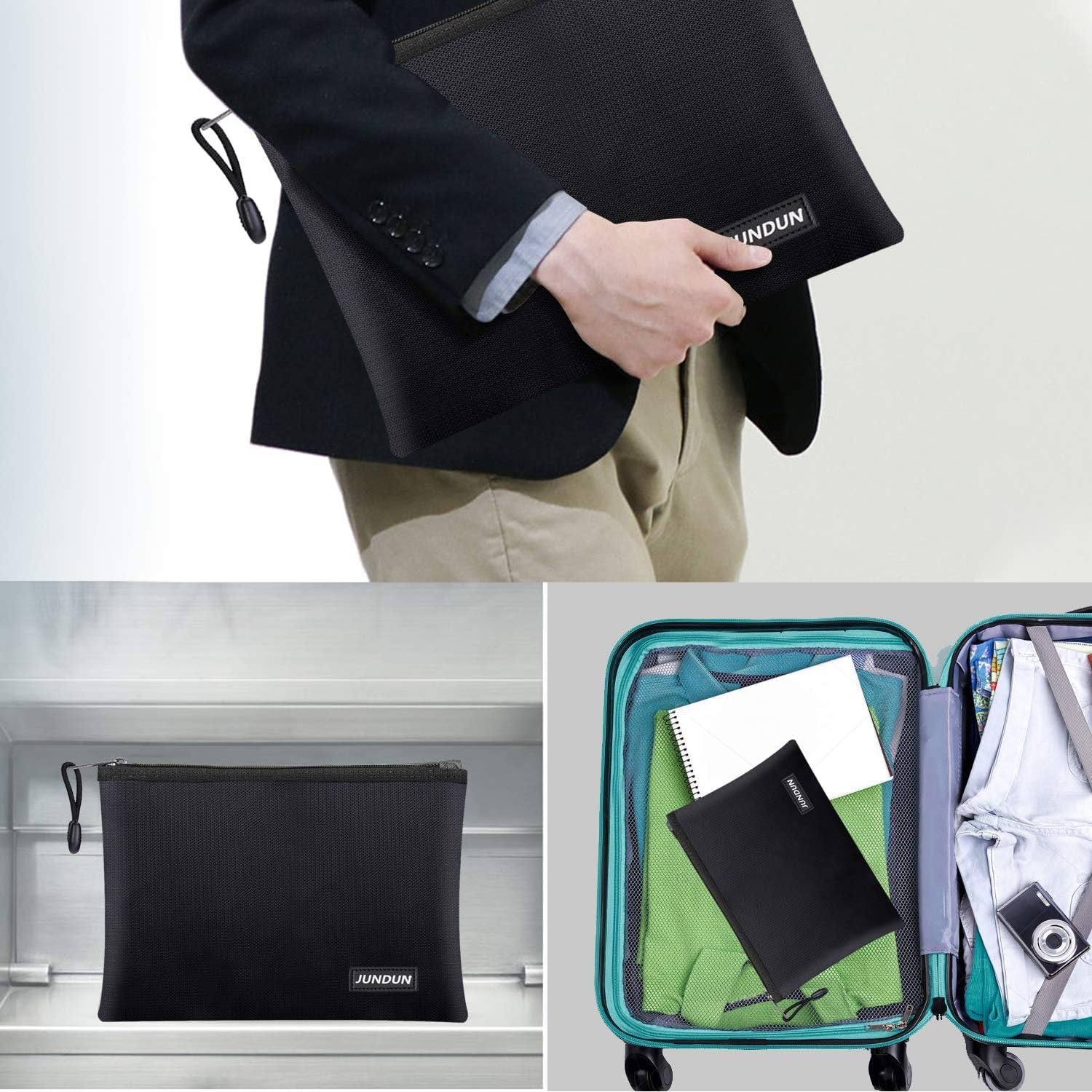 Thumbnail 5 de JUNDUN Feuerfeste Dokumententasche 36x26cm 📁