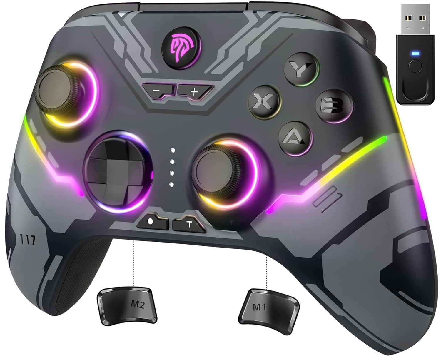 Detalle de EasySMX X15 Wireless PC Controller with Hall Joysticks