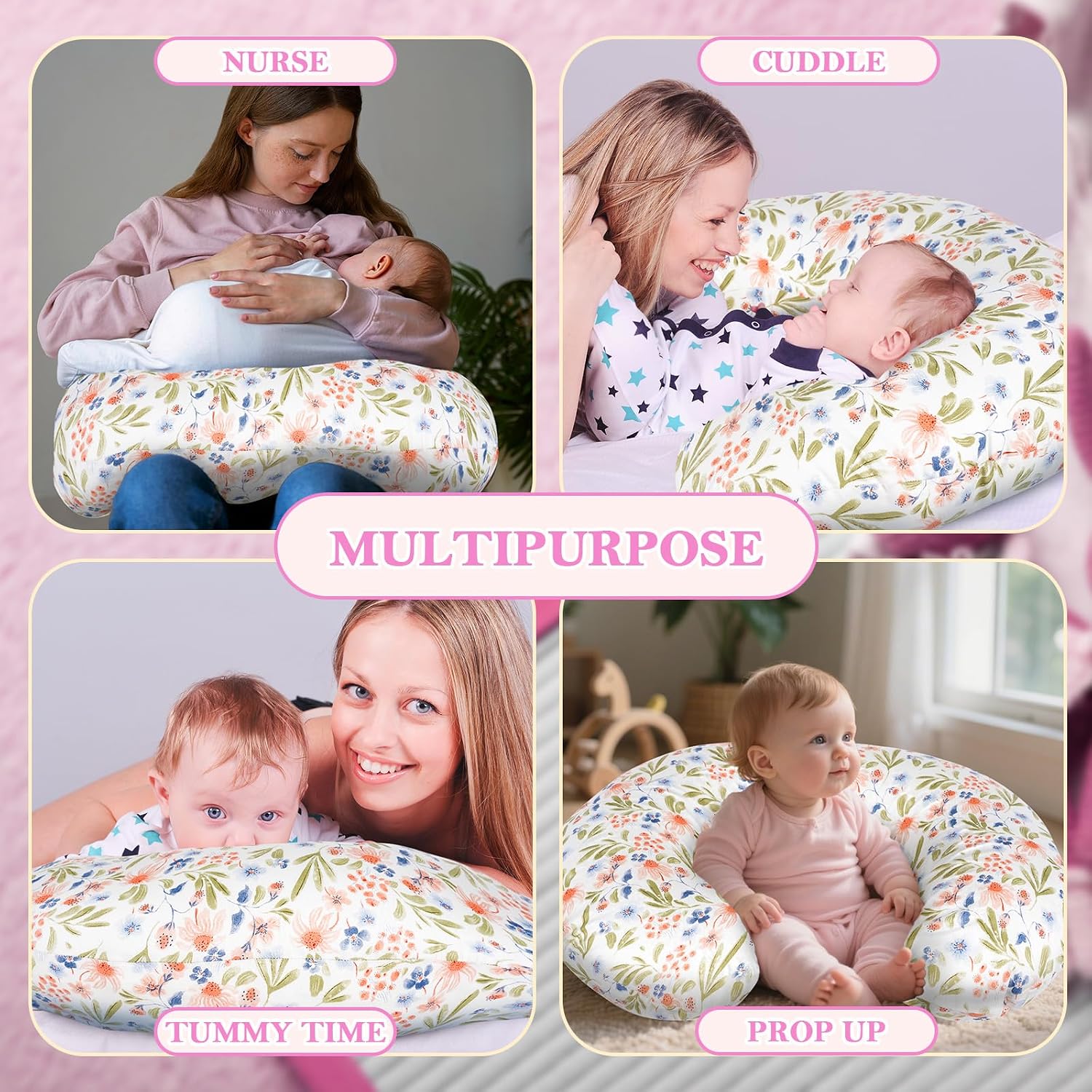 Thumbnail 4 de LLCJYYCY Nursing Pillow for Breastfeeding with Breathable Fill and Removable Cotton Cover