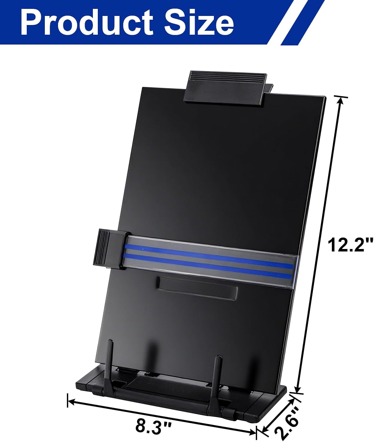 Thumbnail 1 de Lawei confezione da 2 portadocumenti da scrivania con clip regolabile e guida per linea per A4