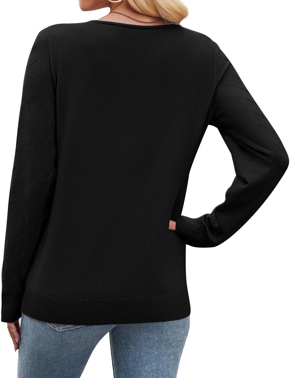 Thumbnail 4 de WIHOLL Sweater V-Neck Lightweight Pullover 2025
