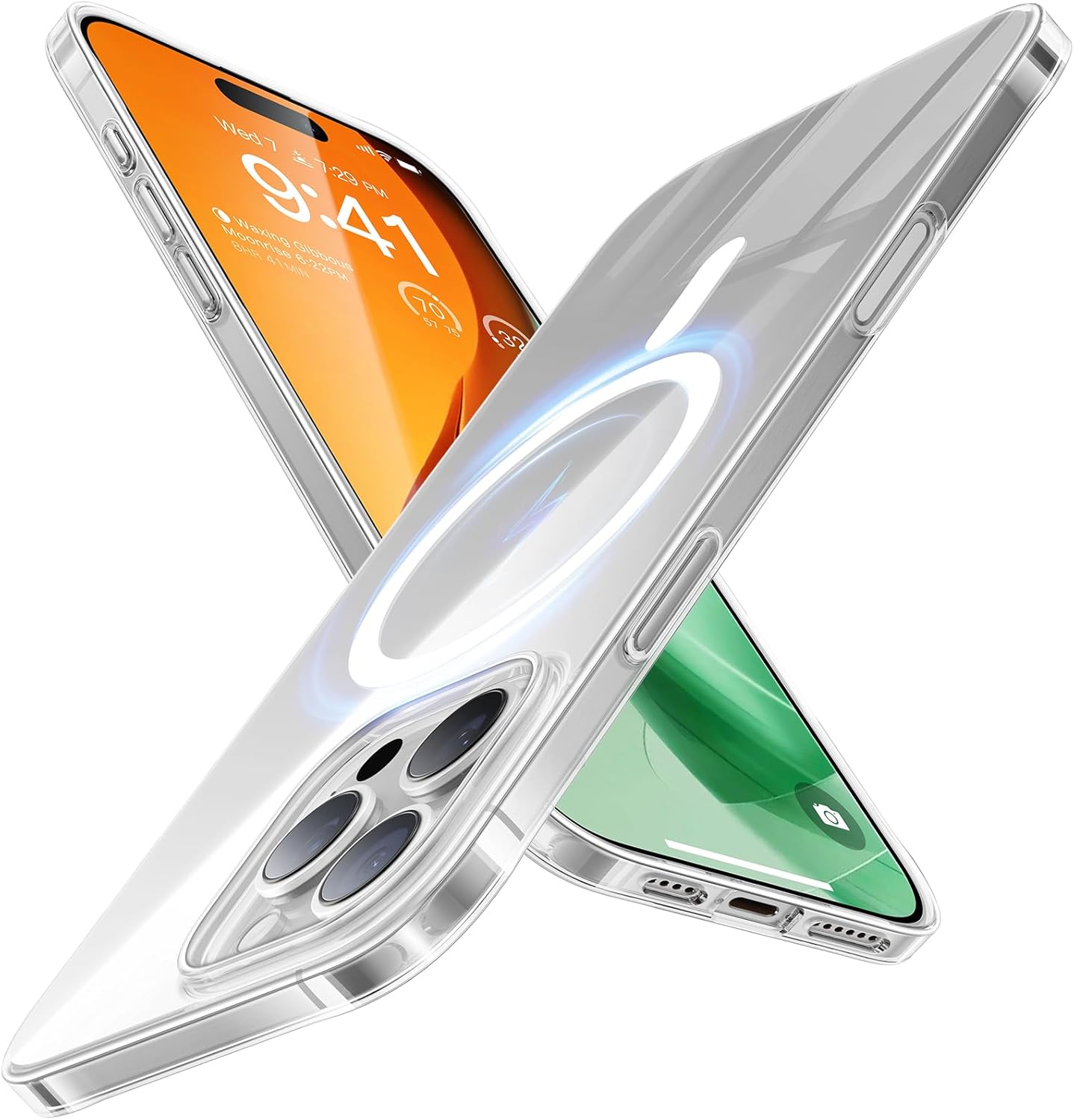 Detalle de TORRAS Ultra Dünn für iPhone 16 Pro Max mit MagSafe – Transparent, stoßfest, kratzfest, 1 mm Dicke