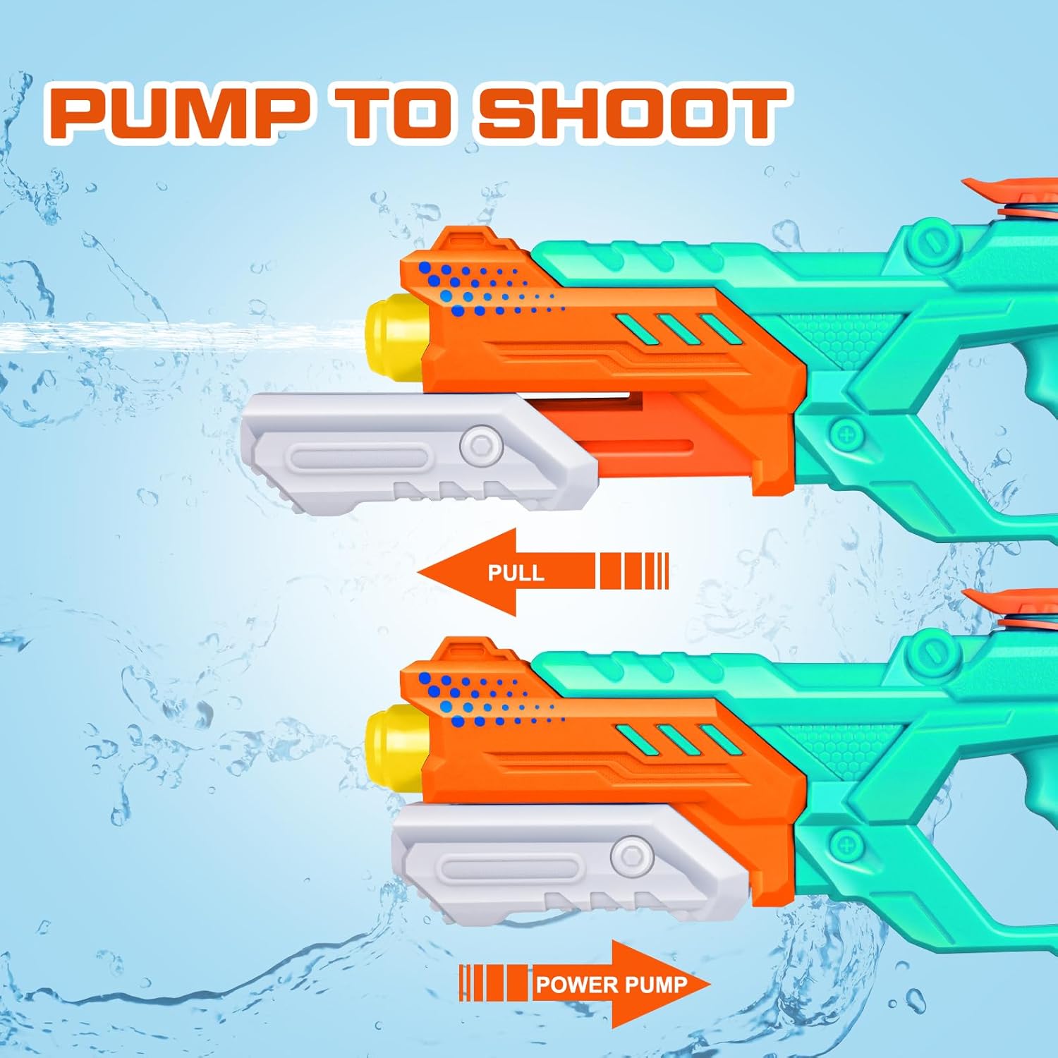 Thumbnail 3 de Quanquer 600cc Water Guns 4-Pack: Long-Range Soaker Blasters for Kids and Adults