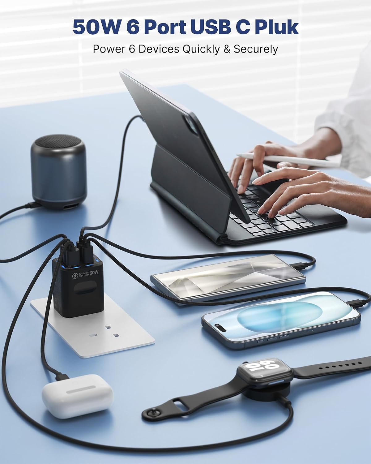 Thumbnail 1 de Tupneuf 6-Port USB C Plug Fast Charger