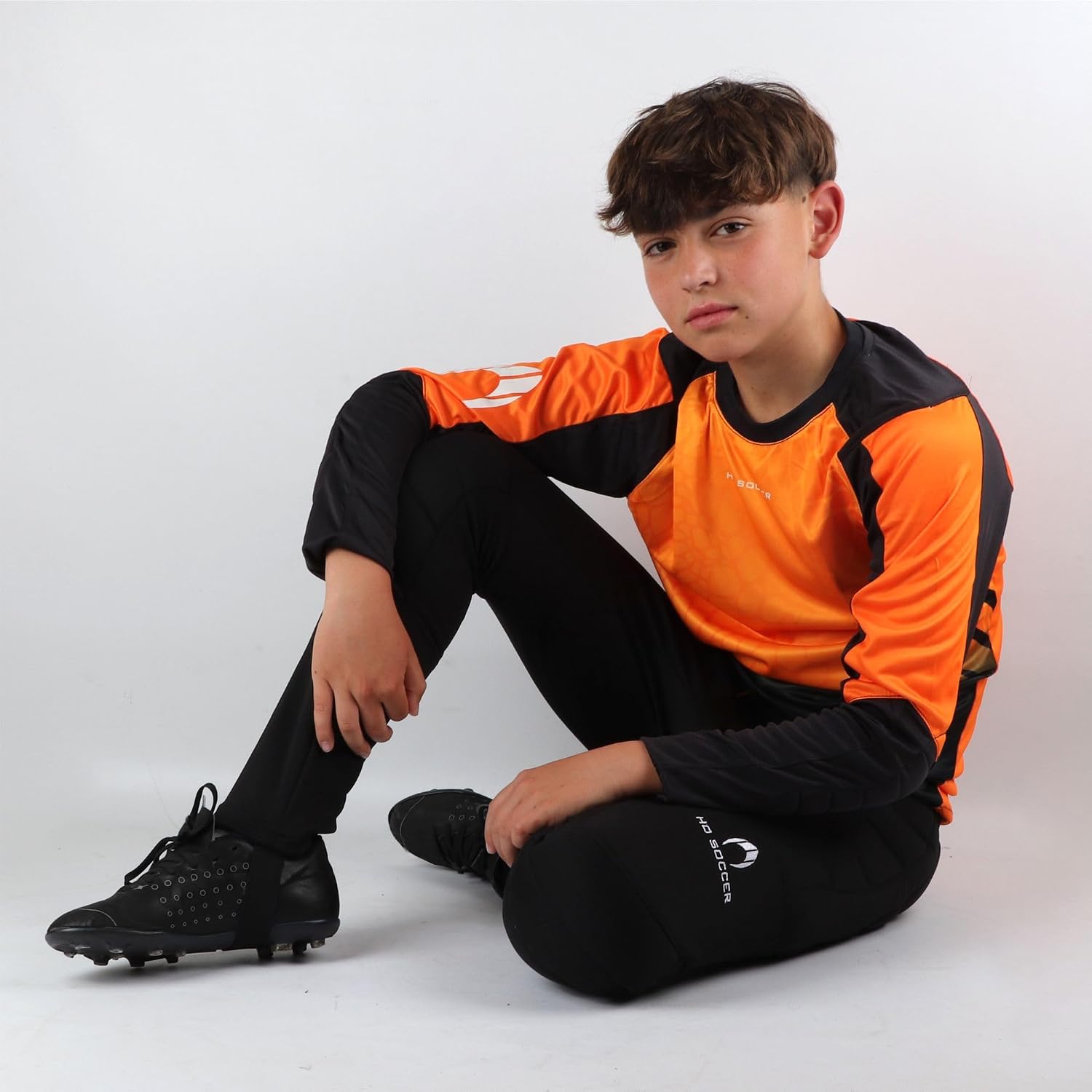 Detalle 2 de HO Soccer Kid Keeper Set Deep-sea Orange – dziecięcy komplet bramkarski z wyściółką