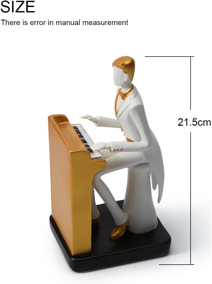 Thumbnail 4 de HAUCOZE Musikfigur mit Klavier-Skulptur – moderne Deko-Statue für Musikliebhaber (22 cm)