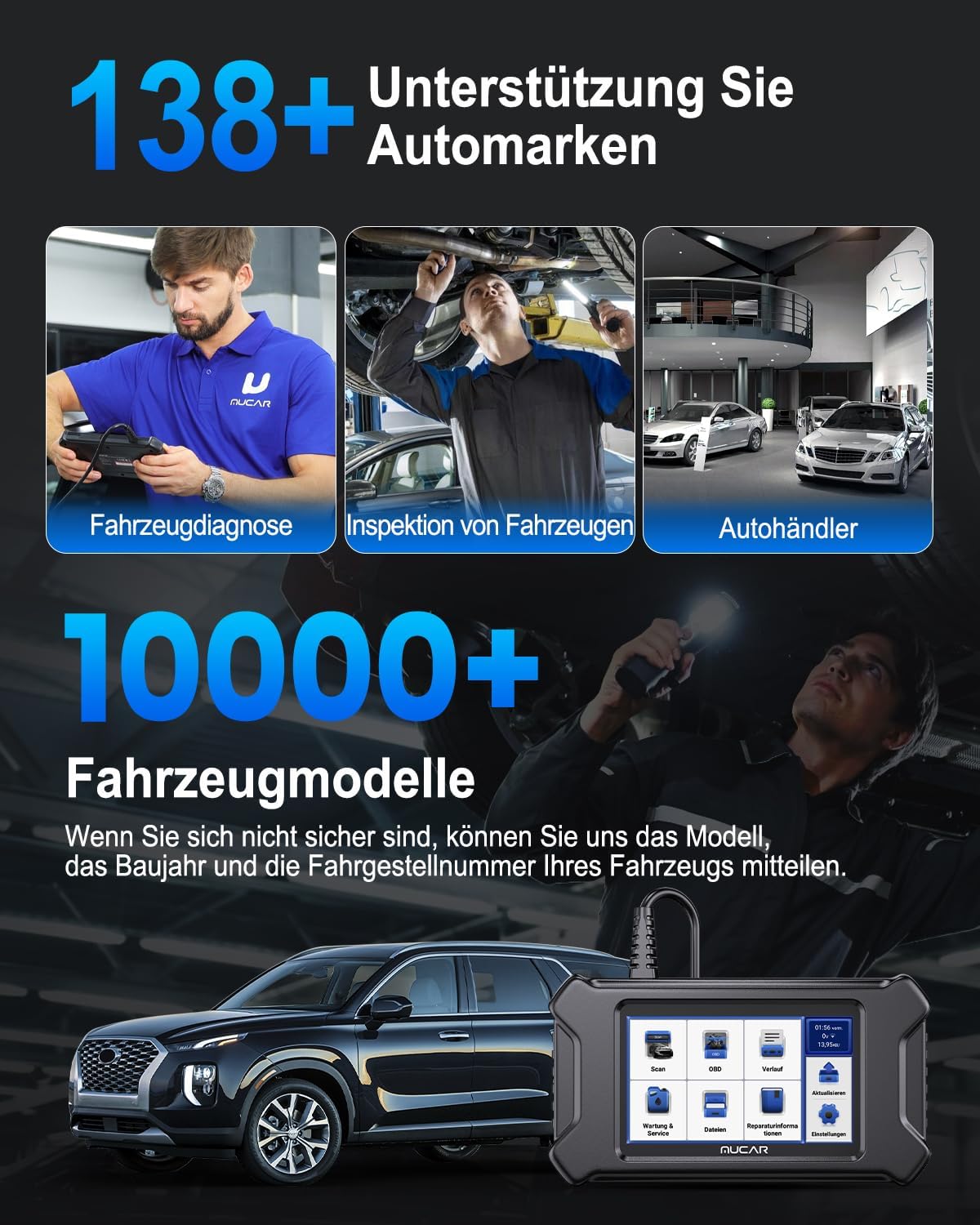 Thumbnail 5 de MUCAR CS6 OBD2 Diagnosegerät 6 Systeme 📟