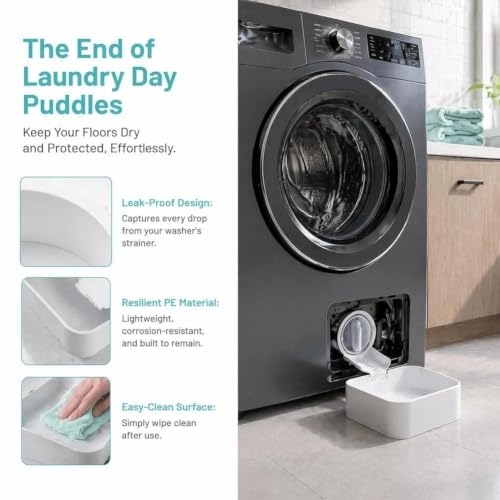 Thumbnail 5 de YERFFZE Washing Machine Drainage Tray – Leak-Proof Drip Pan for Front Loaders