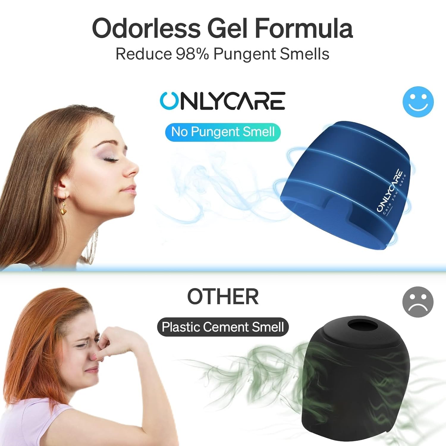 Thumbnail 2 de ONLYCARE Migräne-Entlastungskappe – geruchlose Gel-Kühlmaske für Migräne, blau