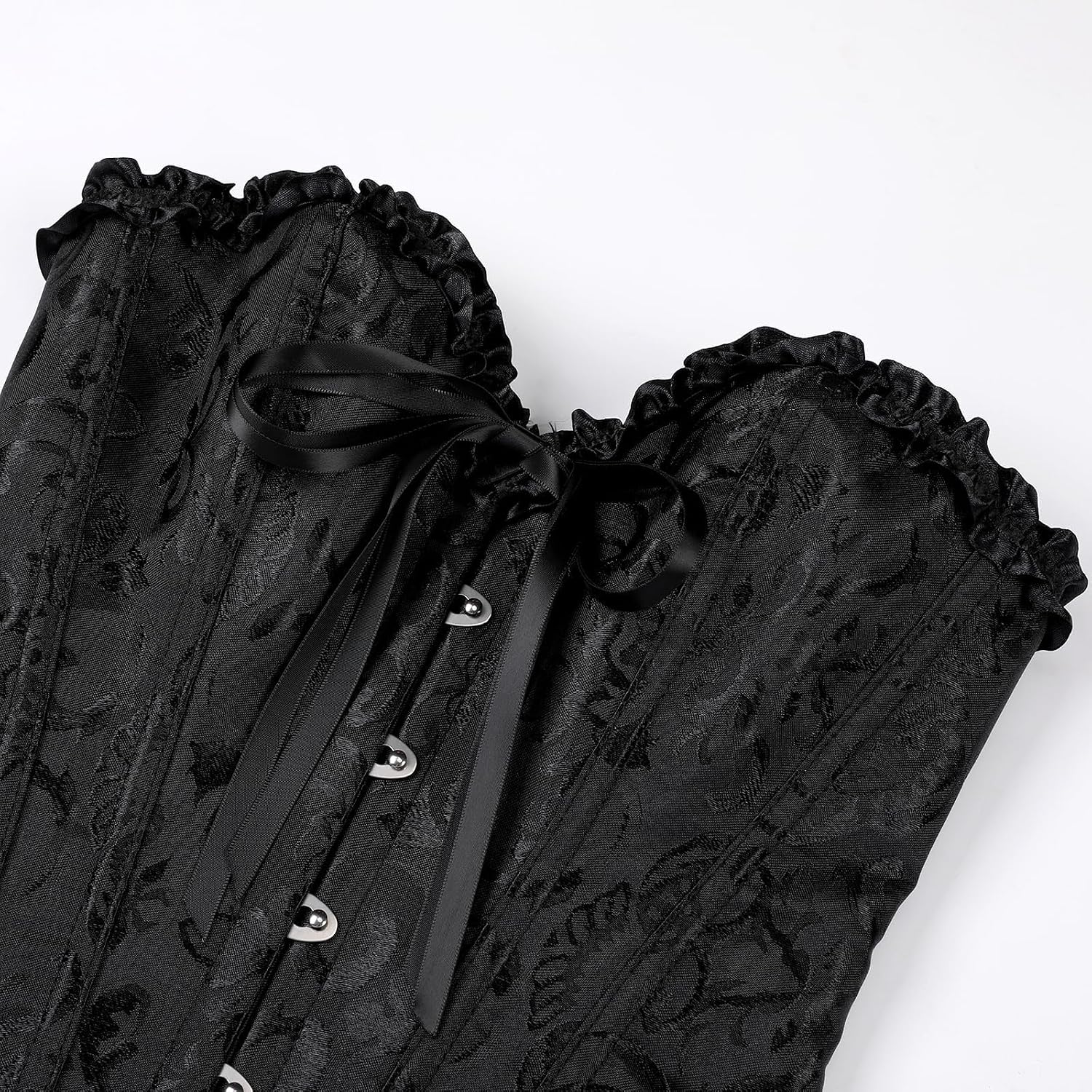Thumbnail 6 de JoyPeak overbust corset top 809, Lace-Up Bustier with Steel Boning