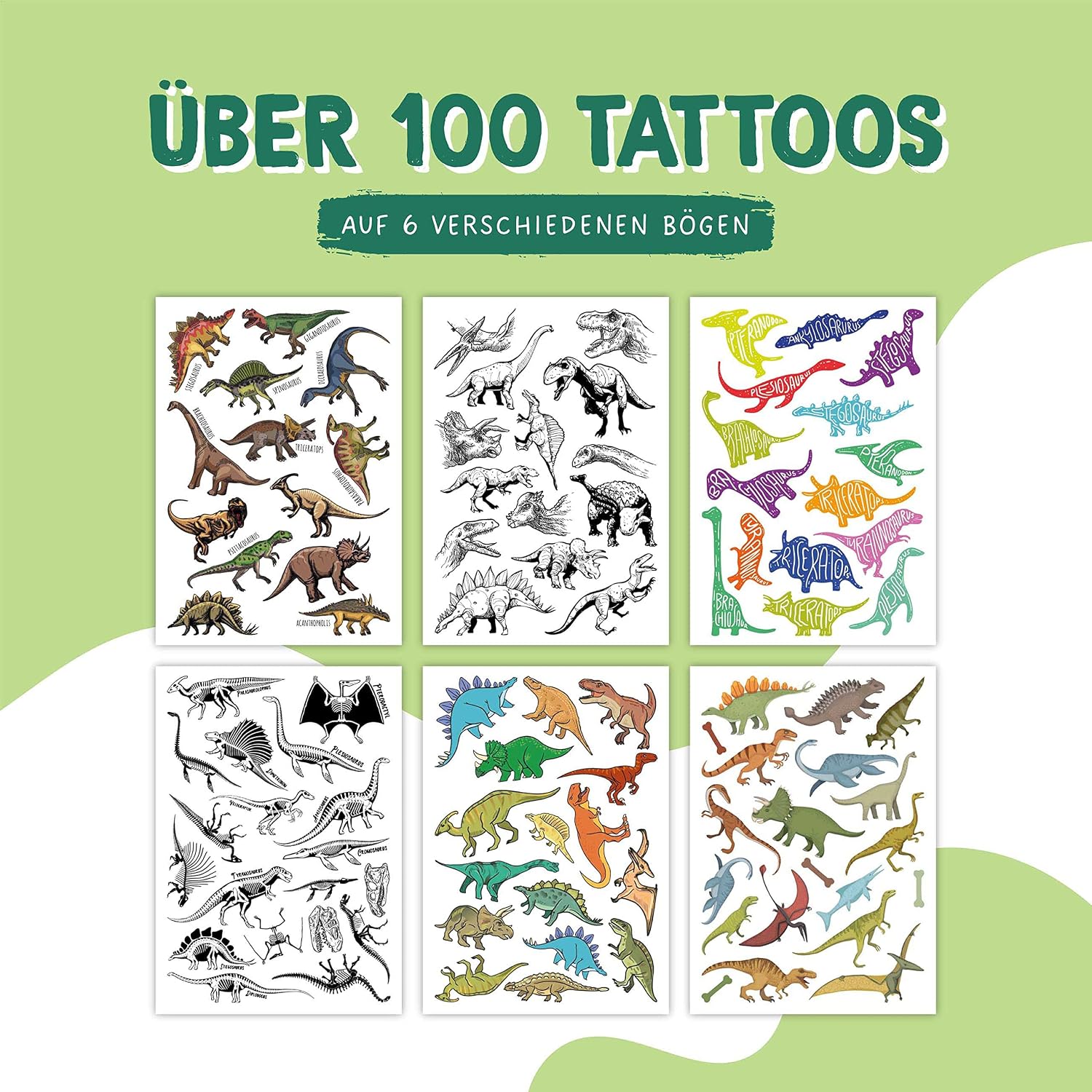 Detalle 2 de Papierdrachen Papierdrachen Tattoos 100 für Jungen