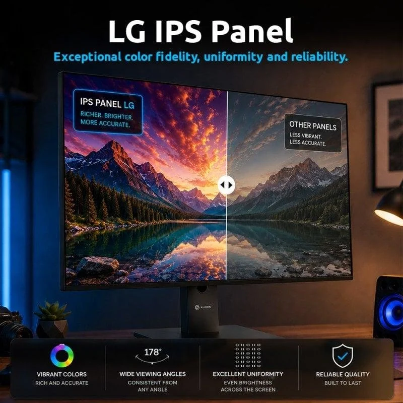 Detalle de Monitor Alurin CoreVision 27" IPS QHD 120 Hz: precisión para gaming y creación