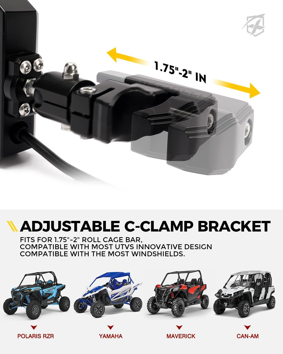 Thumbnail 5 de Xprite UTV Side Mirrors 1.75-2 in 🚙