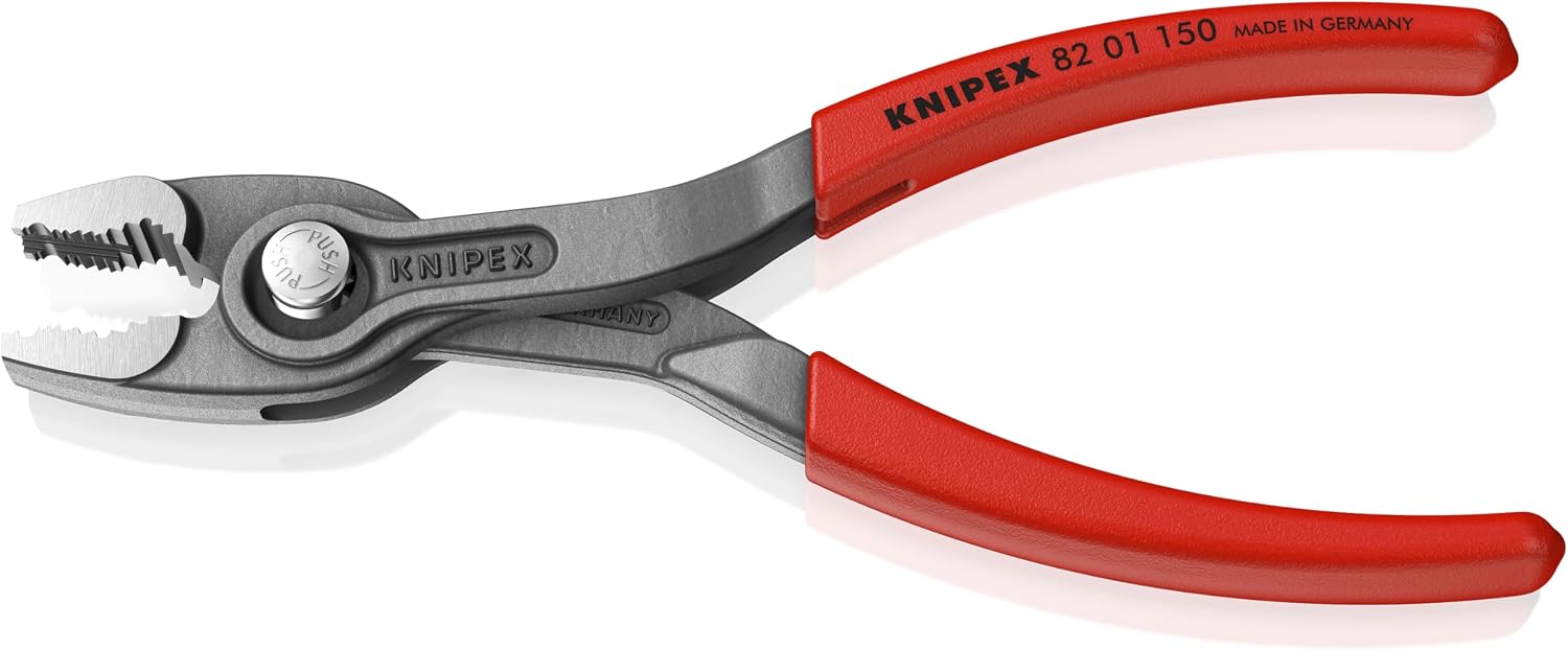 Detalle de KNIPEX 8201-150SB ツイングリッププライヤー 3段階調整・前後つかみ・樹脂コーティングハンドル