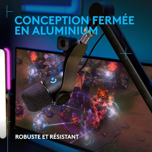 Detalle de Logitech G Yeticaster GX — Microphone USB dynamique avec bras articulé