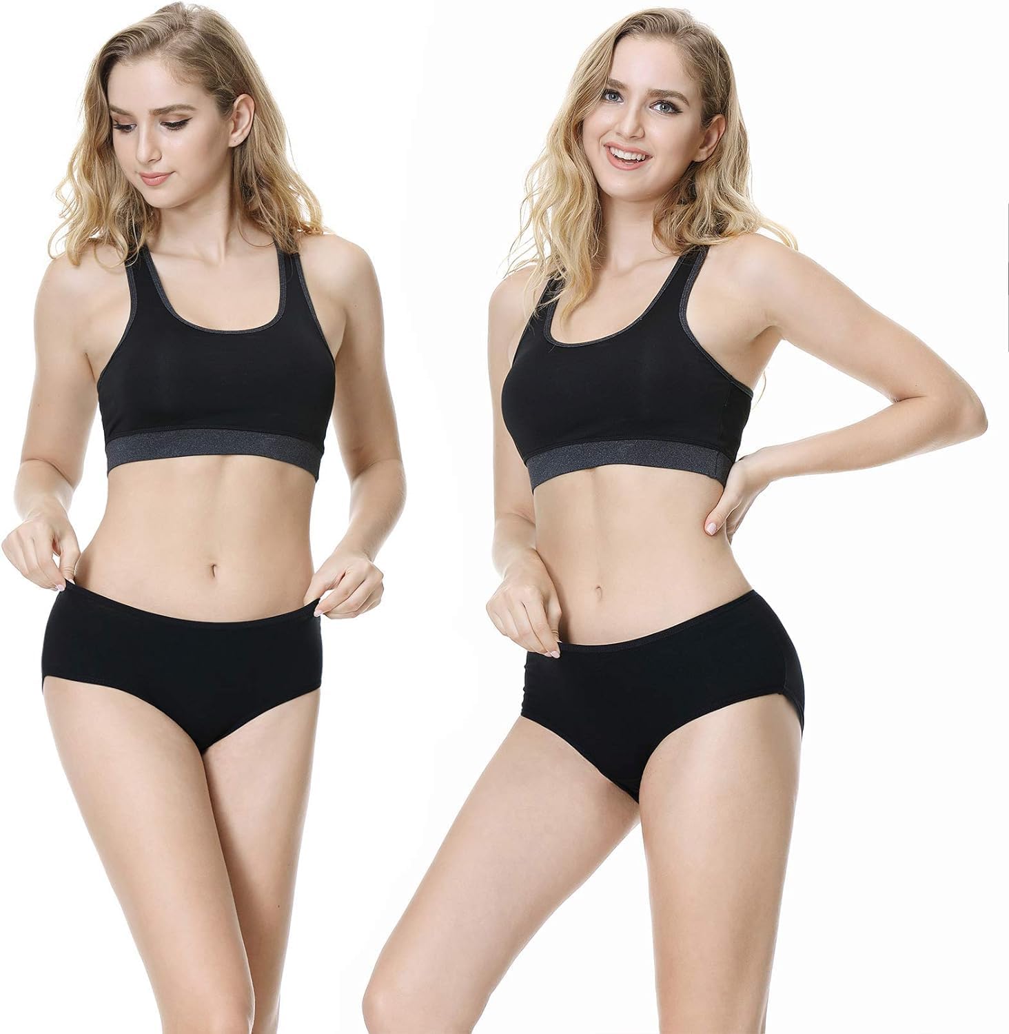 Detalle 2 de TUUHAW lot de 6 culottes femme midi en coton et élasthanne (taille XXL)
