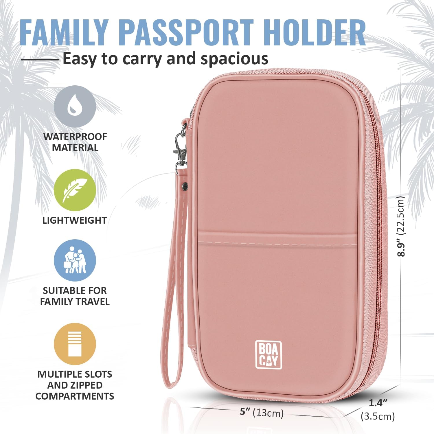 Thumbnail 2 de BOACAY Family Passport Holder RFID travel wallet