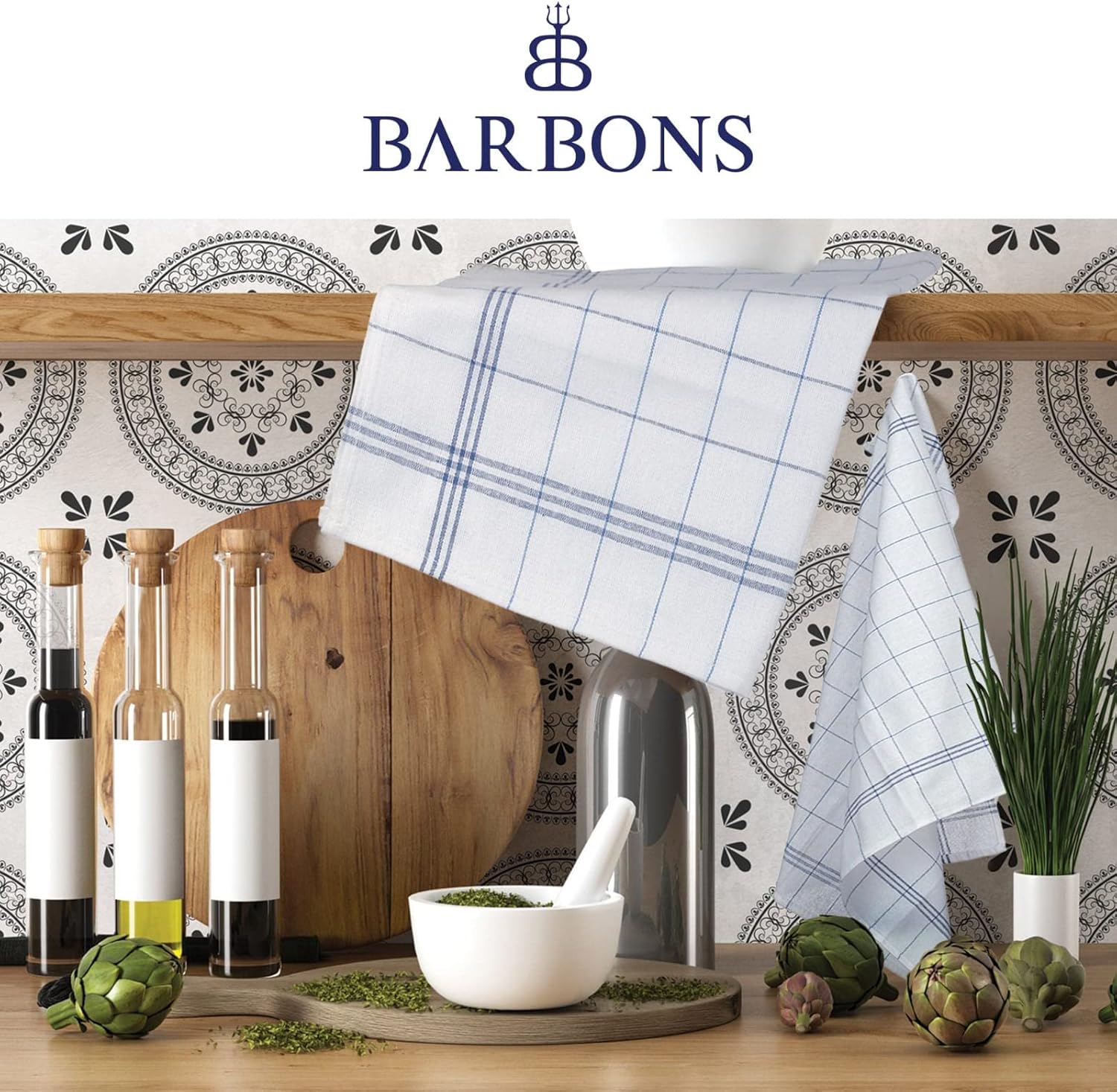Thumbnail 1 de BARBONS Geschirrtücher 10er Set 50x70 cm