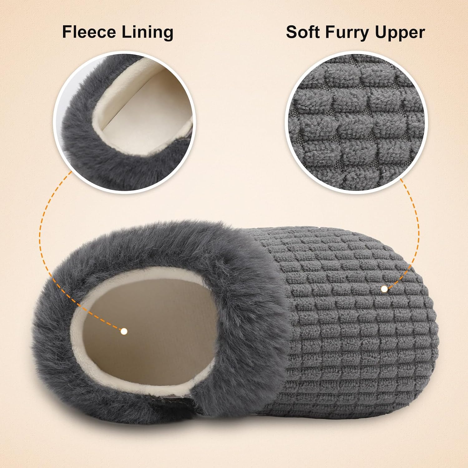 Detalle 2 de Centipede Demon Toddler Slippers in Faux Fur