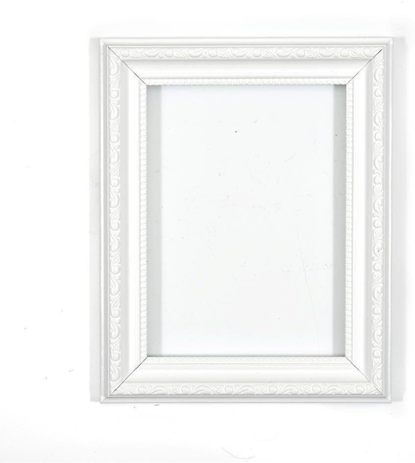 Thumbnail 1 de White A4 Ornate Shabby Chic Frame — Ready to Hang or Stand, MDF Backing, High Clarity Perspex