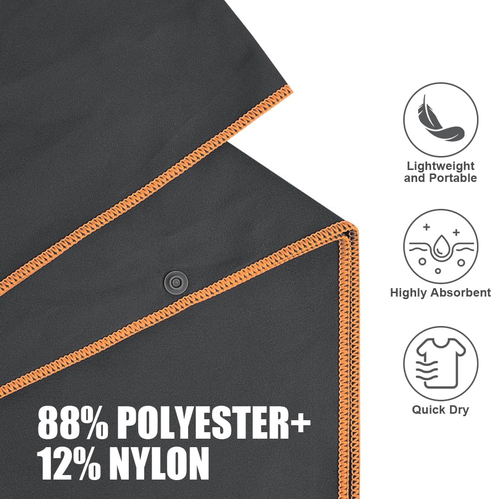 Detalle 2 de AUYAO 5297249 ponchohanddoek voor volwassenen met capuchon en zak