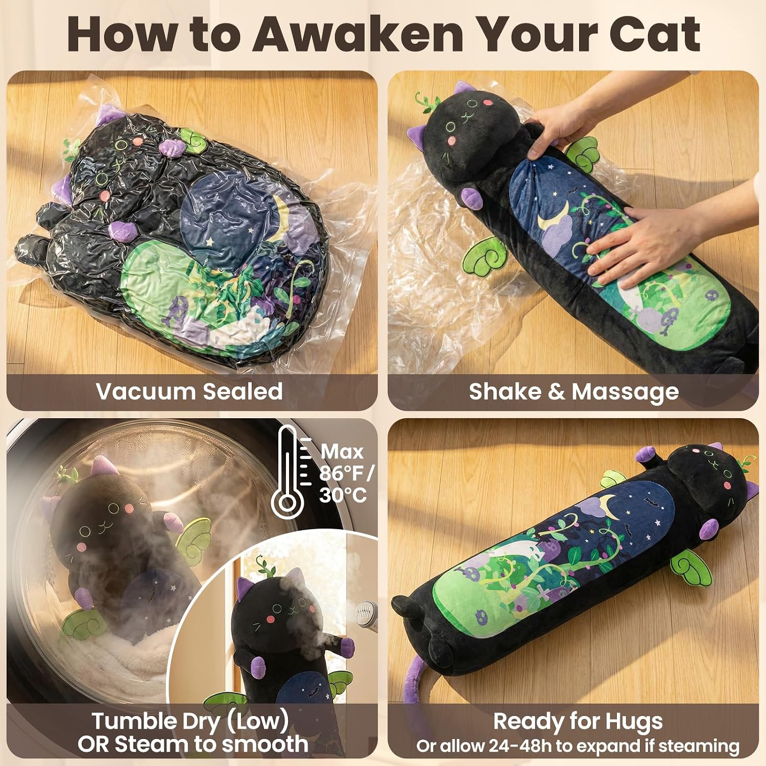 Thumbnail 6 de Mewaii Long Cat Plush 5 Sizes 53”