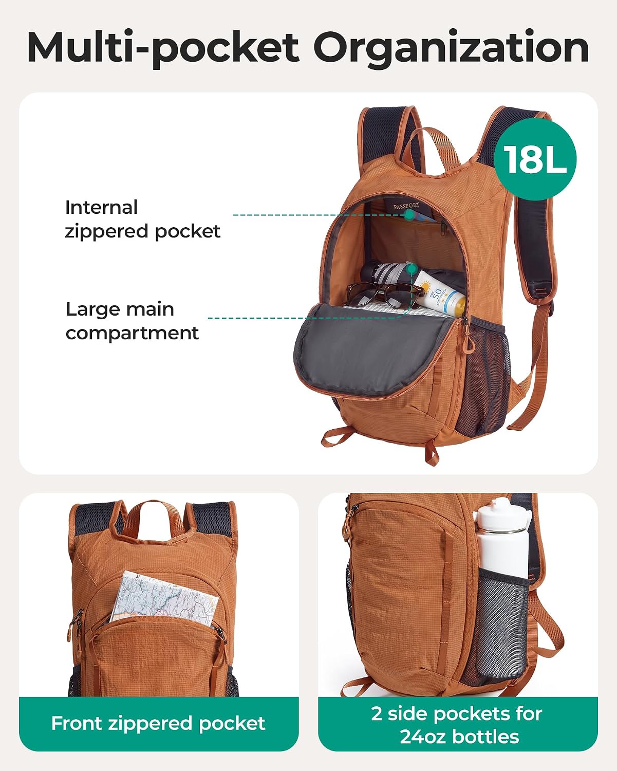 Detalle 2 de BAGSMART Hiking Backpack