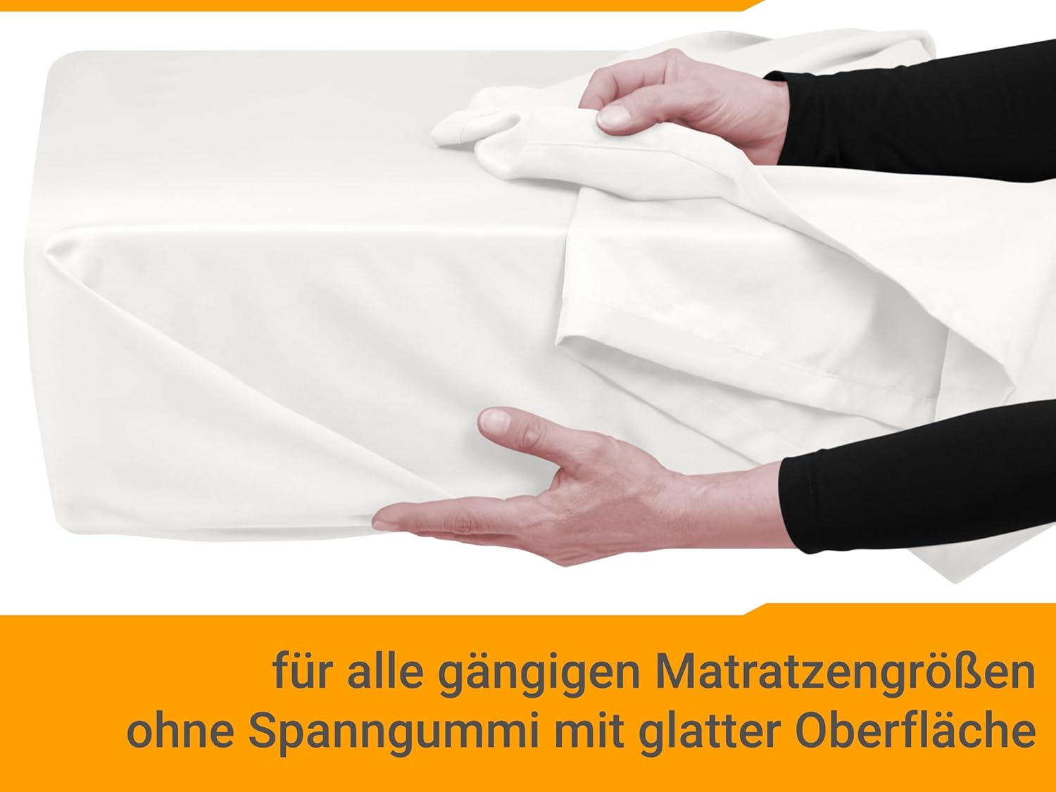 Thumbnail 3 de Drap-Housse sans élastique npluseins 180 x 275 cm – Ultra-Doux et Polyvalent, Blanc