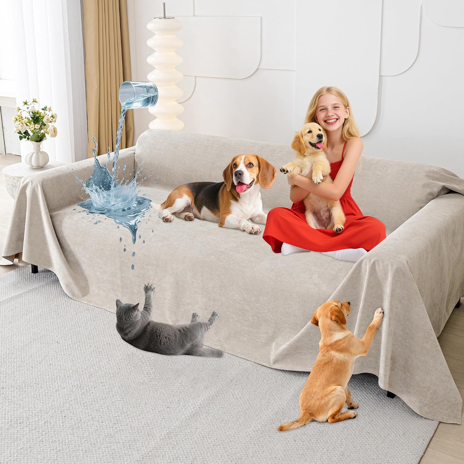 Detalle de Loiion Fundas Sofa Perros 340x180cm
