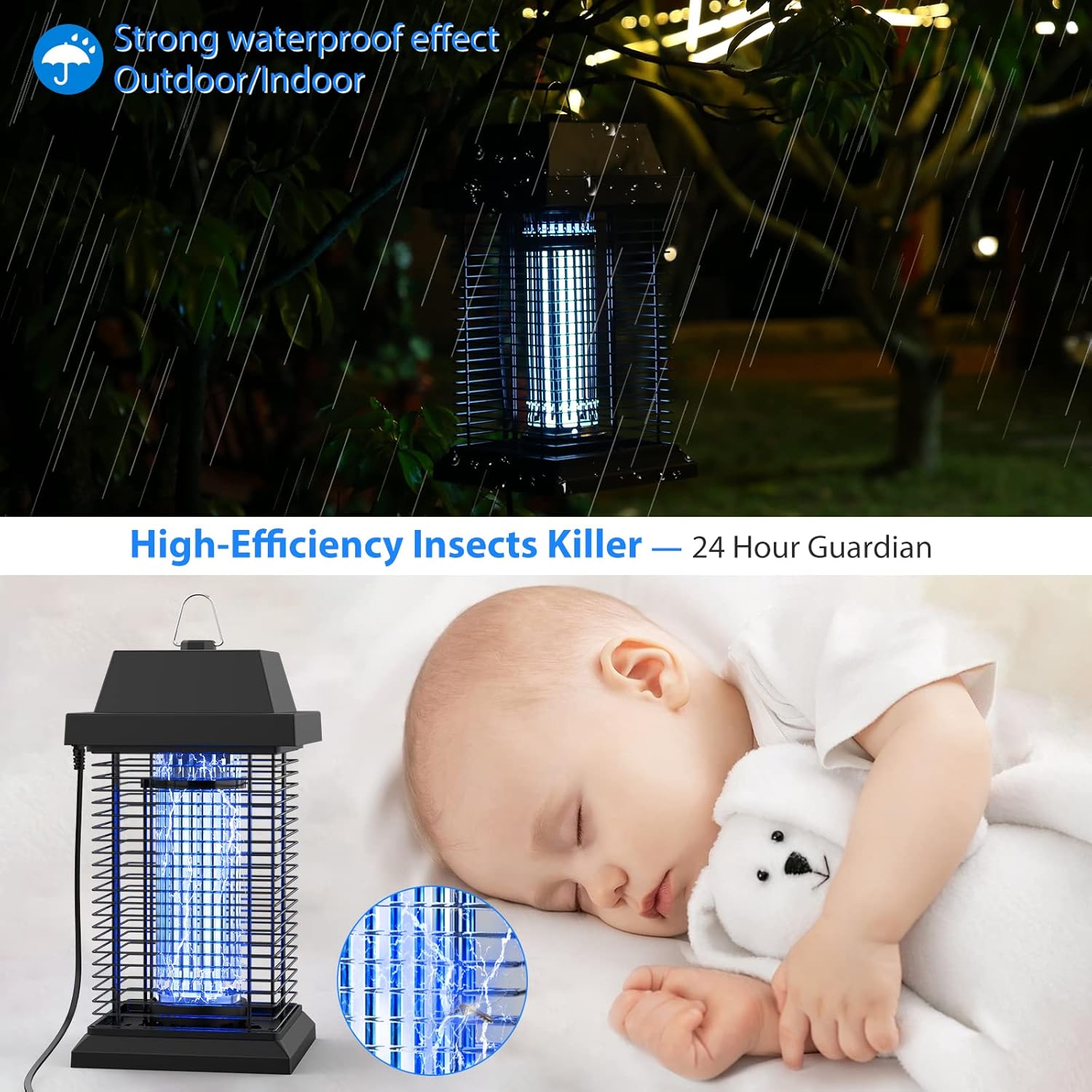 Thumbnail 5 de TMACTIME Lampada Antizanzare Elettrica 20W – 4500V, IPX4, 90 m²