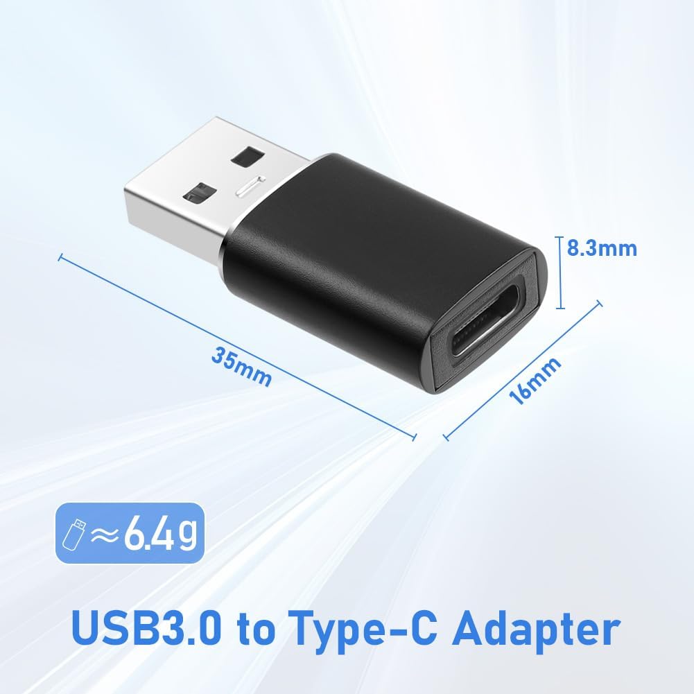 Detalle de OFFCUP A USB-C Adapter, USB-A Male to USB-C Female, 10Gbps