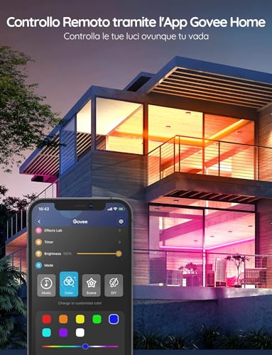Detalle de Govee Striscia LED 5 Metri: Striscia RGB WiFi per Atmosfere a Casa tua