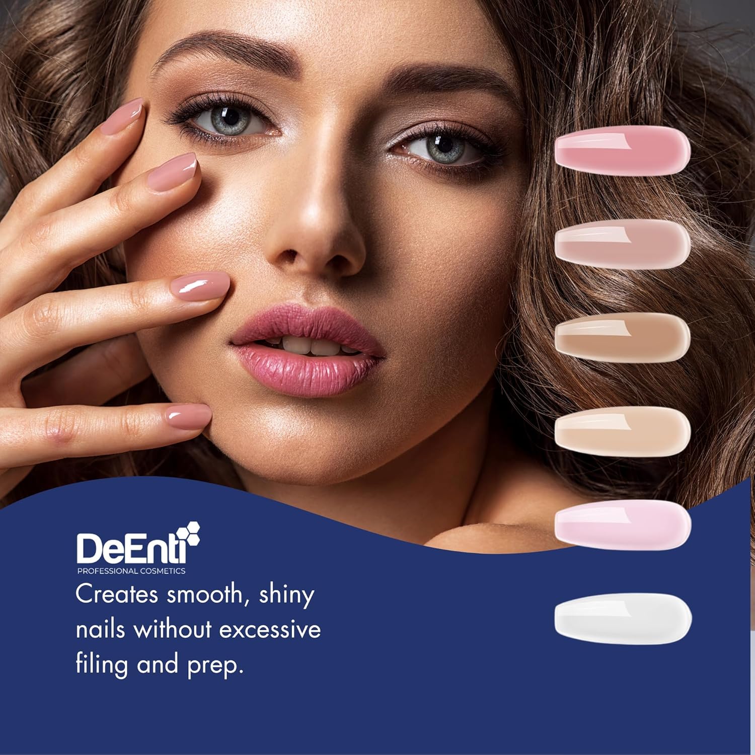 Thumbnail 5 de DeEnti Acrylic Nail Powder (2oz) Cover Pink — bubble-free acrylic powder for overlays and extensions