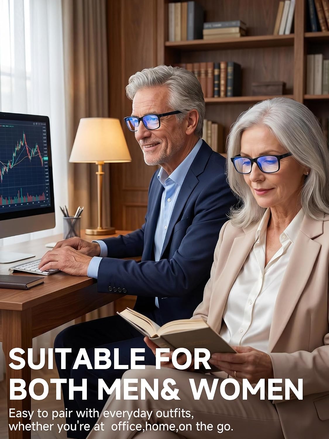 Detalle 2 de Nanrton Blue Light Reading Glasses, +1.0 Magnification