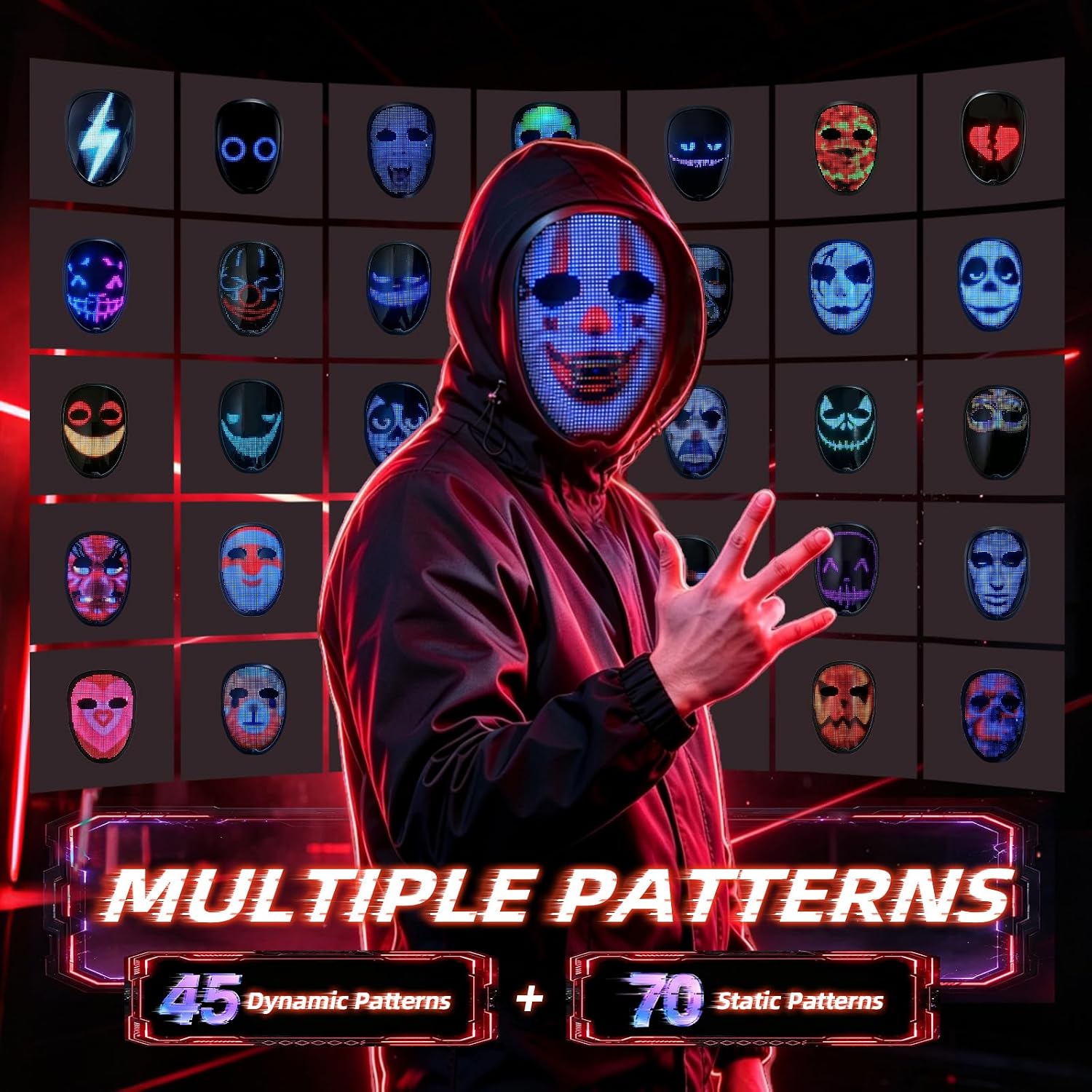 Detalle de JDBMAOYE LED Mask, 115 Patterns
