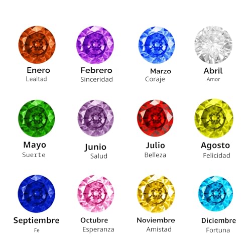 Detalle de Esmoly Pulsera Infinity Plateada con 5A Circonia y 12 Piedras Naturales – Ajustable