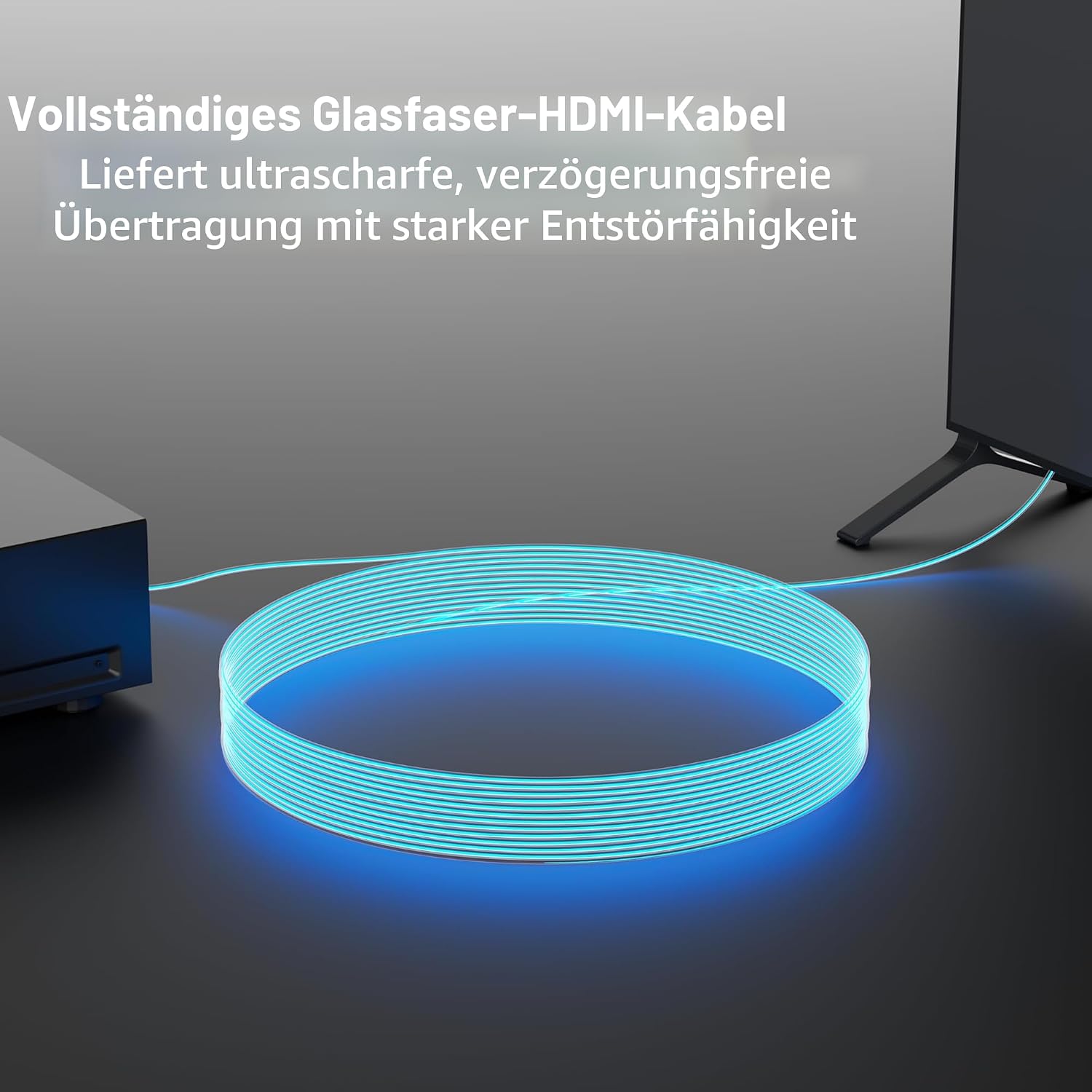 Thumbnail 4 de RUIPRO RUIPRO 8K HDMI 2.1 Kabel mit abnehmbarem Stecker (Glasfaser), 15 m, Ultra High Speed 48 Gbit/s – für 8K@60Hz & 4K@120Hz