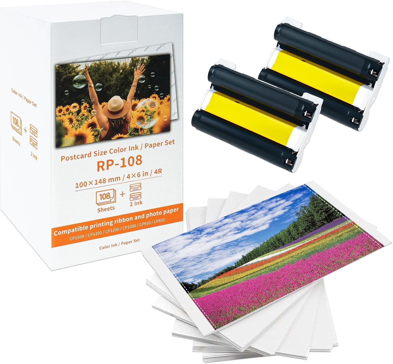 RP-108 Fotopapier + 2 Kartuschen 108 Blatt