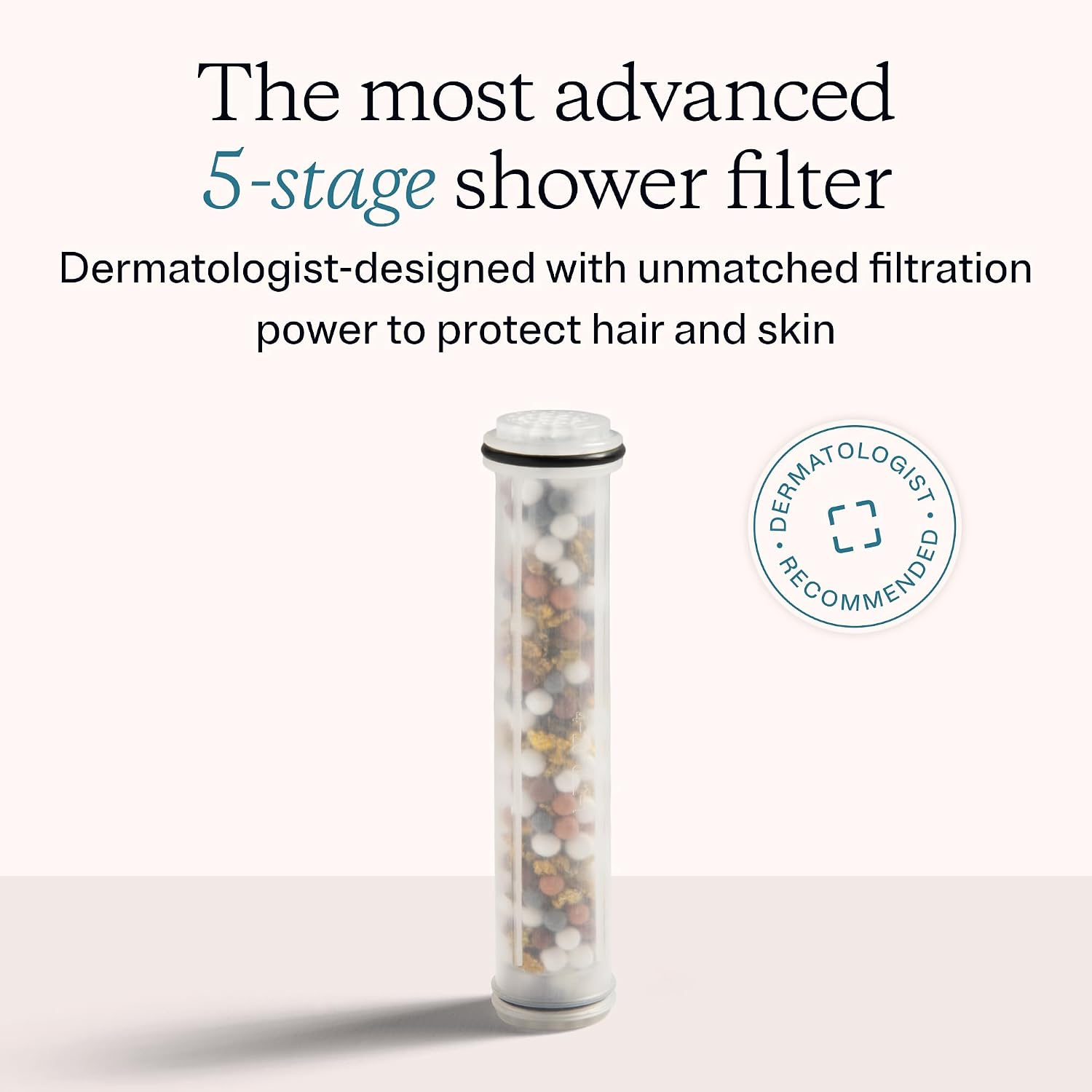 Detalle de MDhair Handheld Filtered Shower Head with 5-Stage Filter for Chlorine & Heavy Metals (Hard Water)