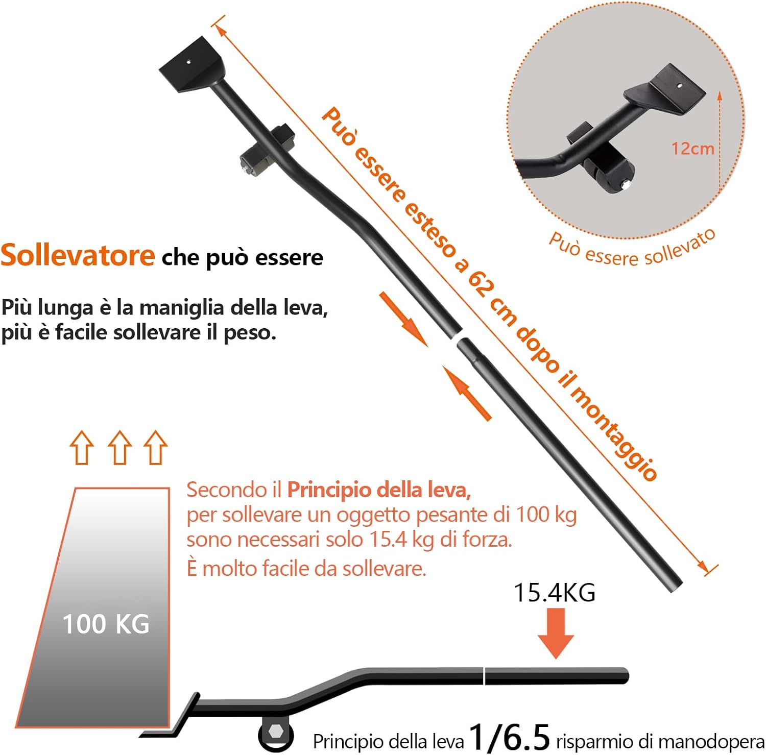 Detalle de ONEON Sollevatore Mobili con Ruote: Dolly con ruote a rotazione 360° per spostare mobili pesanti fino a 300 kg