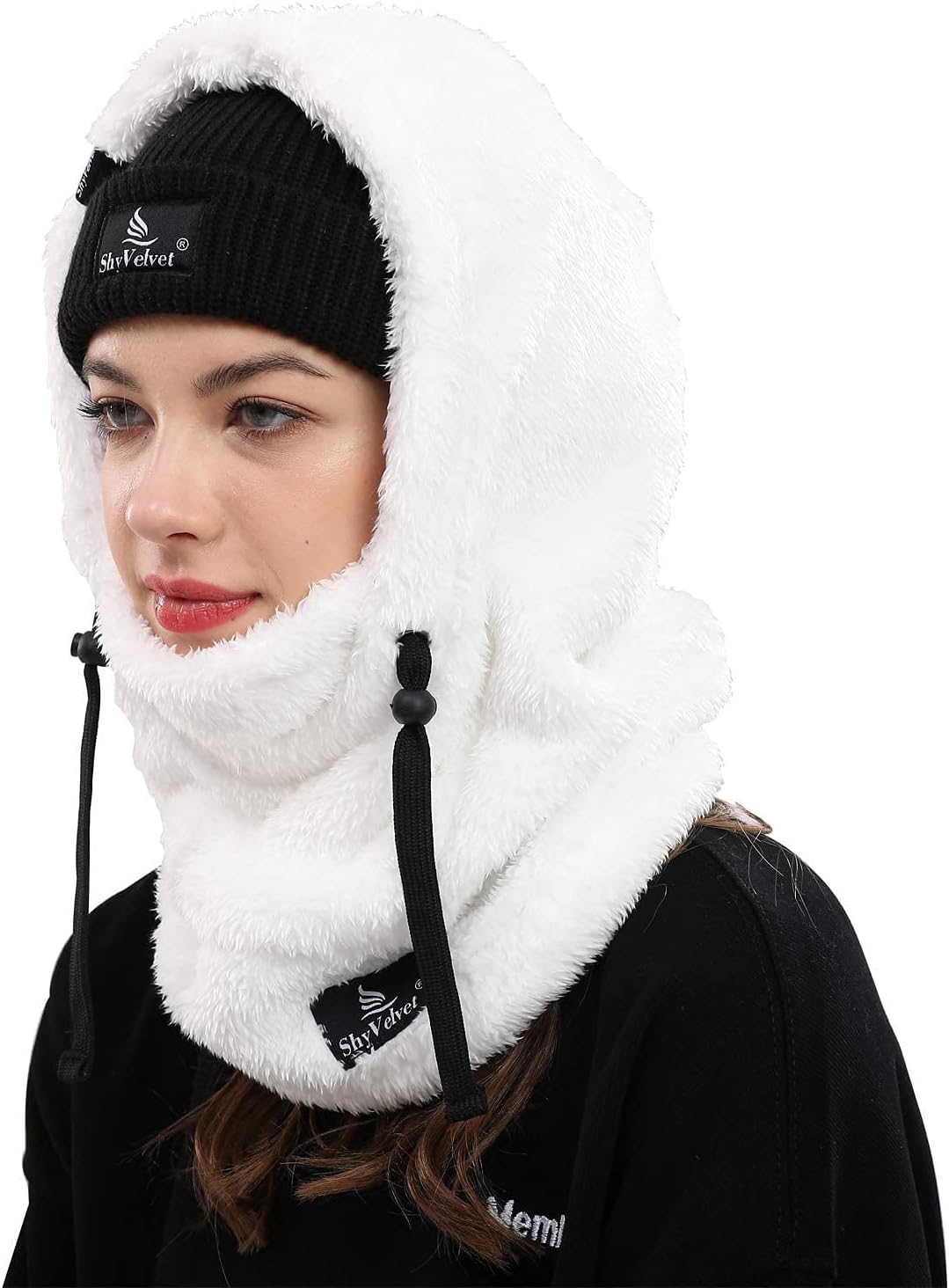 Detalle 2 de Shy Velvet Balaclava Wind‑Resistant Fleece Mask