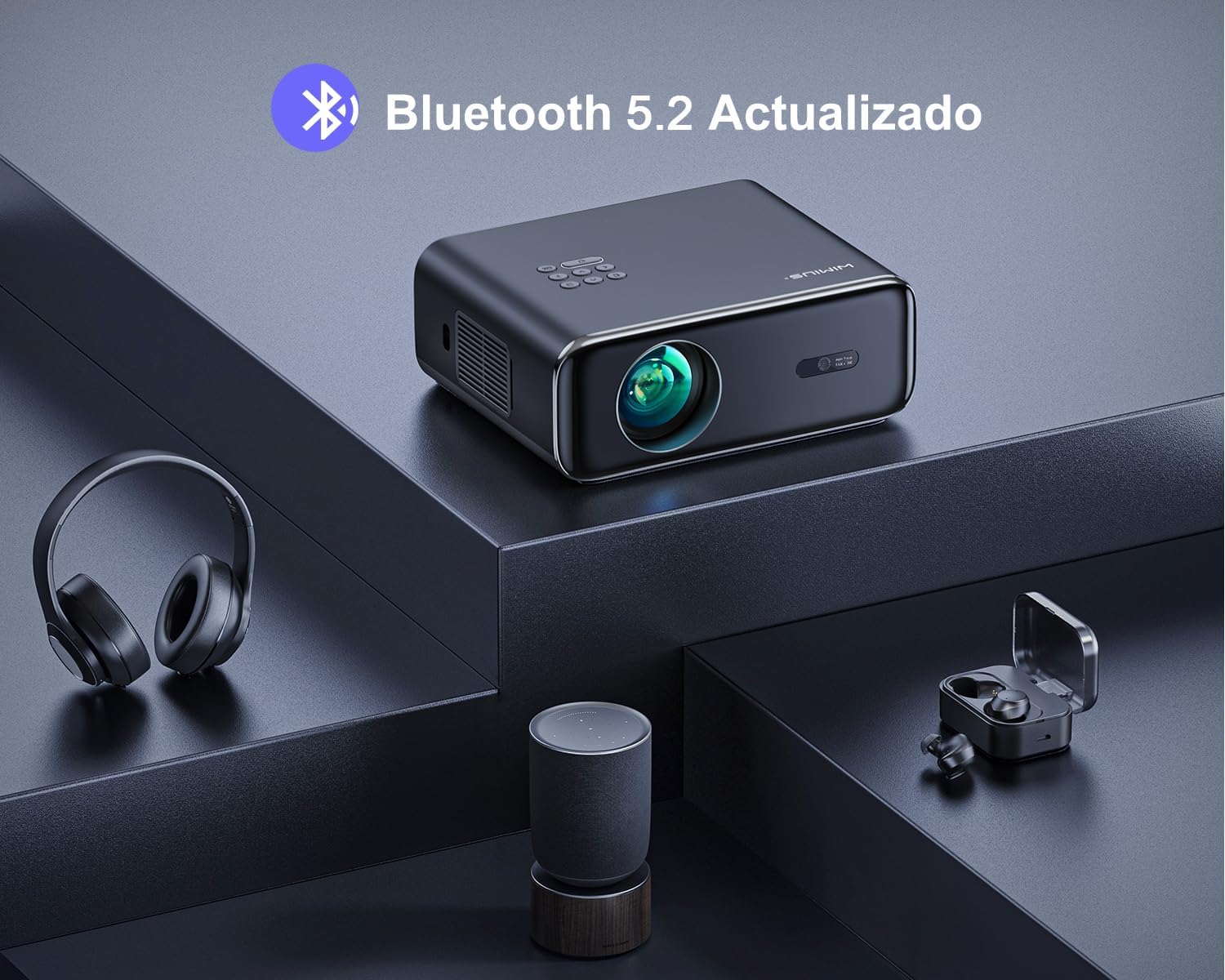 Detalle 2 de WiMiUS Proyector 4K: Cine en Casa con 28000 Lúmenes 🎥