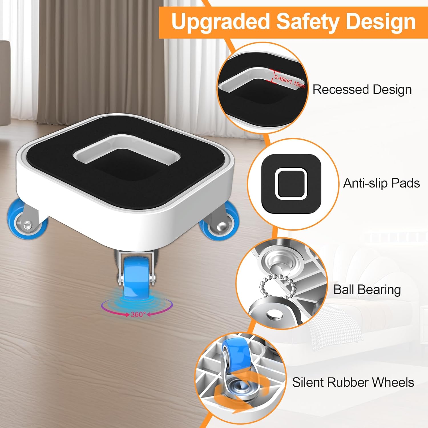Thumbnail 2 de NIUXX Furniture Mover with Wheels (heavy-duty lifter sliders, 360° rotating set) up to 350kg