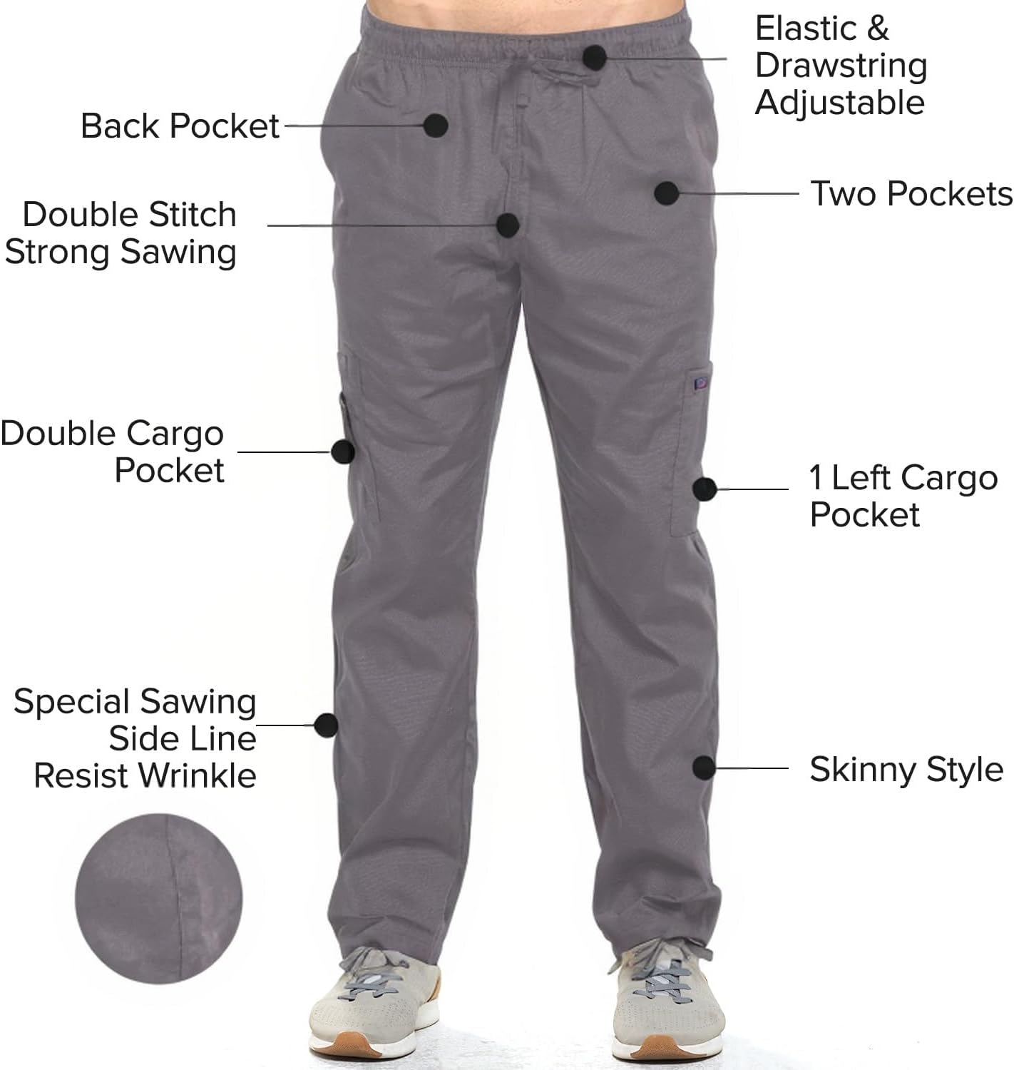 Detalle de Dagacci Scrubs Medical Uniform Set for Women and Men – Top & Pants
